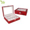 Transparent Skylight Watch Display Box 10 Grids Jewel Case Watch Storage Box