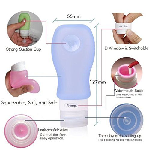 Squeeze Silicone Liquid Travel Bottles TSA Approved