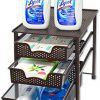 Simple Houseware Stackable 3 Tier Sliding Basket Organizer Drawer, Bronze