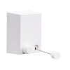 BESy Retractable Clothesline ABS case+Aluminum Dryer with Adjustable Stainless Steel Rope String Hotel Style Heavy Duty, Drill Free & Wall Mounted Method, 13.8 Feets,White
