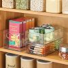 mDesign Plastic Kitchen Pantry Cabinet, Refrigerator or Freezer Food Storage Bins
