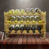 Sorbus 3-Tier Stackable Bamboo Wine Rack— Classic Style Wine Racks for Bottles
