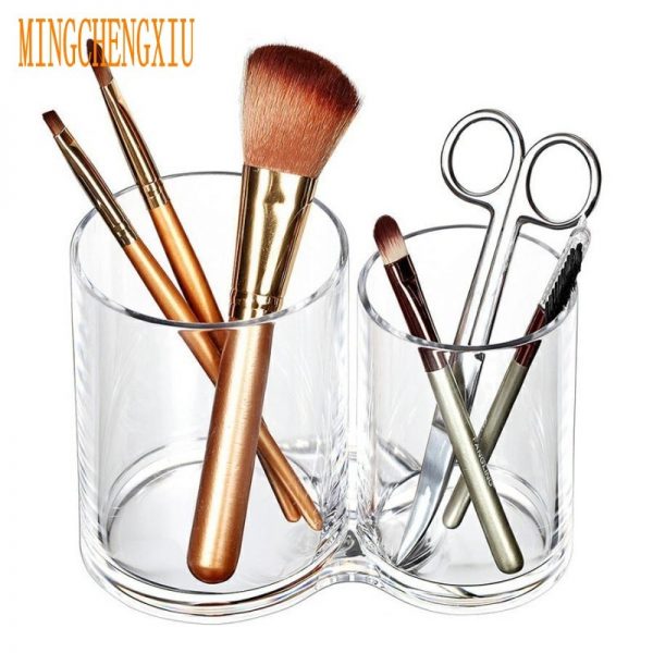 Choose Funny Acrylic Round Office Containers Transparent Cosmetics Organizer