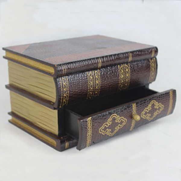 Elegance Redefined: Home Antique Wooden Book Decorative Storage Box for Timeless Organization