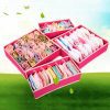 4pcs/Set Bra Underwear Sock Ties Drawer Divider Closet Organizer Storage Box