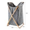 Hosroome Bamboo Laundry Hamper Laundry Baskets with Handles Waterproof
