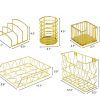 5-in-1 Rose Gold Desk Organizer Set - Chic Desktop Storage Solution