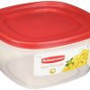 Rubbermaid 085275709254 Easy-Find Lid Food Storage Container, 14-Cups, Pack of 2, 2-Pack Red