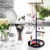 Keebofly Jewelry Tree Stand Organizer - Metal Necklace Organizer Display