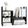 Jerry & Maggie - Desktop Organizer Office Storage Rack Adjustable Wood Display