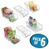 mDesign Plastic Food Packet Kitchen Storage Organizer Bin Caddy