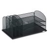 Safco Products Onyx Mesh 3 Sorter/3 Tray Desktop Organizer 3254BL