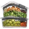 Brilliance Salad/Snack Lunch Storage Container Combo - Leak-Proof and Splatter-Resistant, Clear 9-Piece Set