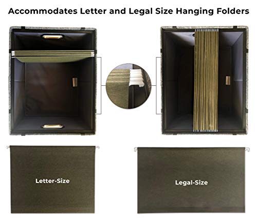 File Boxes for Hanging Files | Decorative Filing Organizer