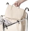Seville Classics Mobile Double Bag Compact Laundry Hamper Sorter Cart