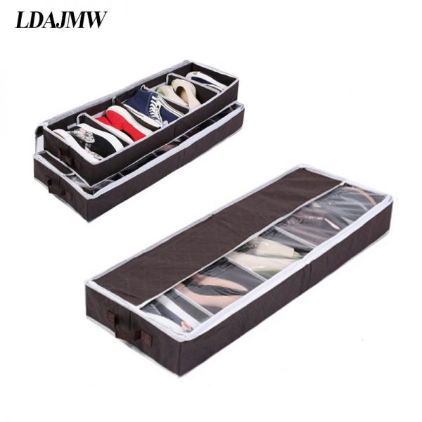 2017 Hot Multi-purpose Shoes Organizer Storage Shoe Case Coffee Bamboo