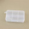 Glossy Rectangle Shape 6 Compartment Storage Box with Removable Divider Plastic 6 Lattices Sundries Storage Box Jewelry Box Bins