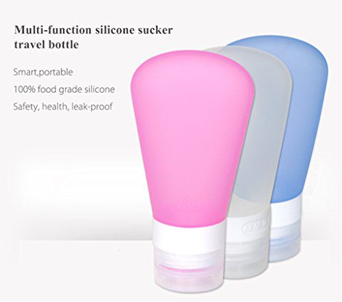 3-Pack TSA-Approved Silicone Travel Bottles – Leakproof, Refillable & Food-Grade for Toiletries and Condiments