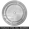 mDesign Plastic Lazy Susan Spinning Food Storage Turntable for Cabinet