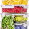 Glass Meal Prep Containers [5-Pack,30oz] - Glass Food Storage Containers with Lids - Glass Storage Containers with Lids - Lunch Containers Airtight - Food Prep Containers BPA Free - Glass Containers