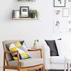 Wall Mounted Floating Shelves Set of 2 Rustic Metal Wire Storage Shelves