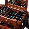 Locking wooden jewelry box real princess continental retro multifunctional