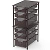 Simple Houseware Stackable 3 Tier Sliding Basket Organizer Drawer, Bronze