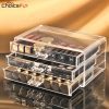 CHOICE FUN Simple 3 Drawers Women Transparent Storage Box Acrylic Make Up