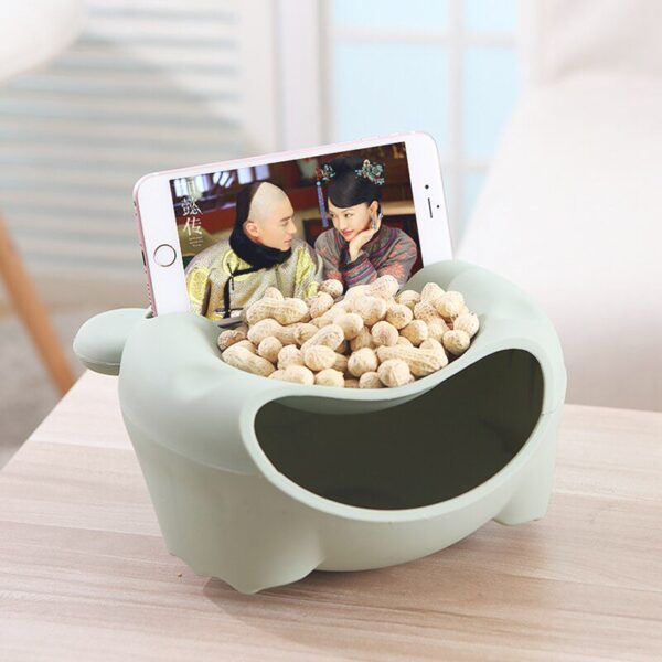 Food Snack Storage Boxes Office Desktop Double-layer Round Fruit Seeds Organizer Mobile Phone Holder Home Accessories Supplies