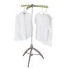 mingol Collapsible Clothes Drying Rack, Portable Garment Racks Indoor, Foldable Standing Laundry Racks for Drying Clothes, Tripod Stand, Hangaway Garment Rack, Green and Grey