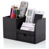 Full PU Leather Pen Pencil Box Holder Case Desk Stationery Organizer Storage
