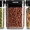Gourmia Airtight Food Storage Containers - 3 Pack, 1.7 Liter Stackable Clear Organizers with Airtight Lids - Keep Dry Goods Fresh and Preserved