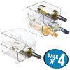 mDesign Plastic Free-Standing Wine Rack Storage Organizer for Kitchen