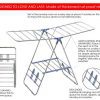 Sunbeam Folding and Collapsible Indoor and Outdoors Clothes Drying Rack, Silver