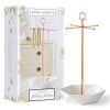 Laura Ashley Jewelry Organizer Necklace and Earring Holder for Women