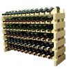 Stackable Modular Wine Rack Stackable Storage Stand Display Shelves, Wobble-Free, THICKER wood, Wobble-Free, (72 Bottle Capacity, 6 rows x 12)