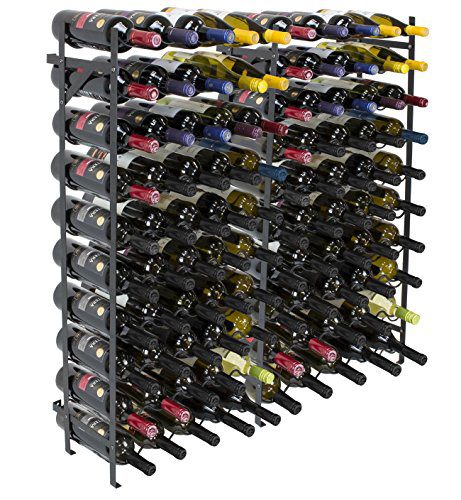 Sorbus Display Rack Large Capacity Wobble-Free Shelves Storage Stand for Bar, Basement, Wine Cellar, Kitchen, Dining Room, etc (Black), Height 40" - 100 Bottle