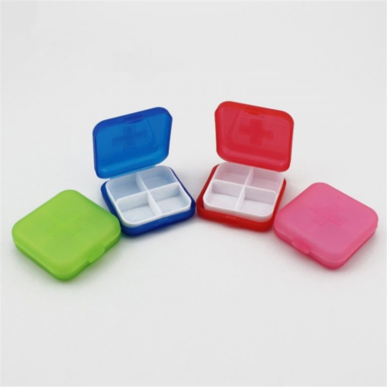1pc Square Medical Kit Pill Jewelry Organizer Storage Box 4 Colors Select Travel Portable Box For Sundries 2017 New Fashion
