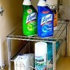 DecoBros Stackable Under Sink Cabinet Sliding Basket Organizer Drawer,Chrome