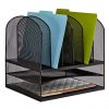 Safco Products Onyx Mesh 2 Tray/6 Sorter Desktop Organizer 3255BL
