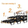 3 Tier Stackable Wine Rack - Showcase and Preserve 12 Bottles