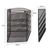 Hanging Wall File Organizer | Paper Organizer | Wall Mount 5 Trays Magazine Rack