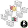 mDesign Farmhouse Decor Metal Wire Food Storage Organizer, Bin Basket