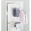 mDesign Long Metal Lightweight Over Door Laundry Drying Rack Organizer
