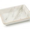 Nordic grey striped marble plate - Ceramic jewelry tray, ring holder, bracelets plate