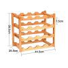 Riipoo 8-Bottle Wine Rack, 2-Tier Nature Bamboo Wine Display Rack