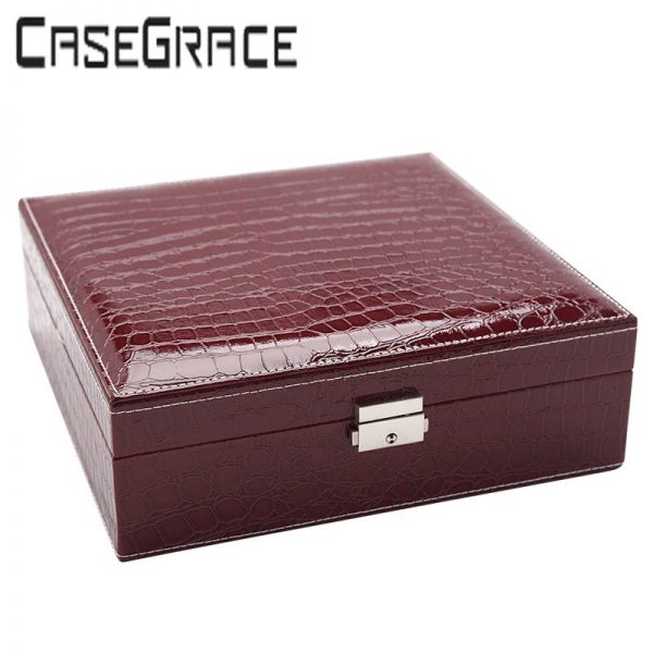 Rectangle Pu Leather Luxury Jewelry Storage Box Casket Quickdone Multideck