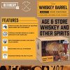 REFINERY AND CO Miniature Wood Whiskey Barrel Dispenser 800 ml/27 fl