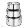 Stainless Steel Containers with Lids