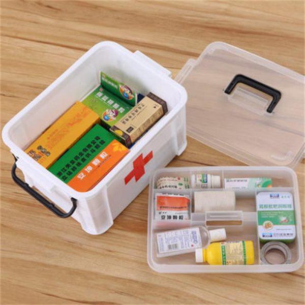 Multi-Layered Family First Aid Kit Box – Large Medical Storage Organizer for Home Use 🏥💊